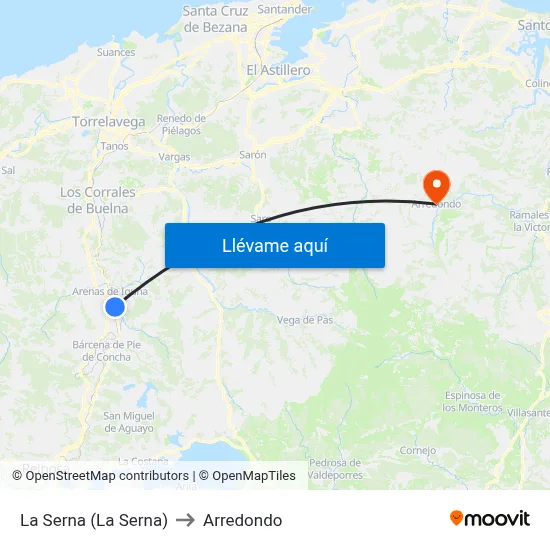 La Serna (La Serna) to Arredondo map