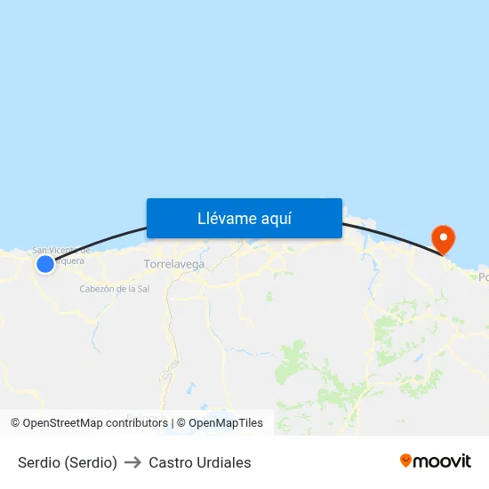 Serdio (Serdio) to Castro Urdiales map
