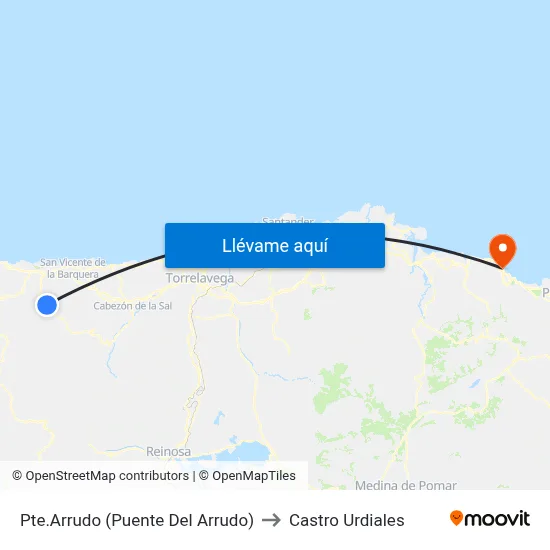Pte.Arrudo (Puente Del Arrudo) to Castro Urdiales map