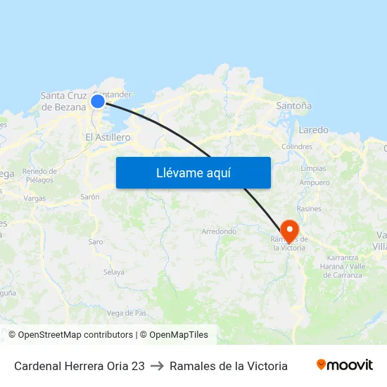 Cardenal Herrera Oria 23 to Ramales de la Victoria map