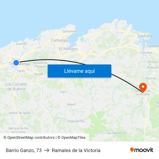 Barrio Ganzo, 73 to Ramales de la Victoria map