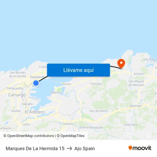 Marques De La Hermida 15 to Ajo Spain map