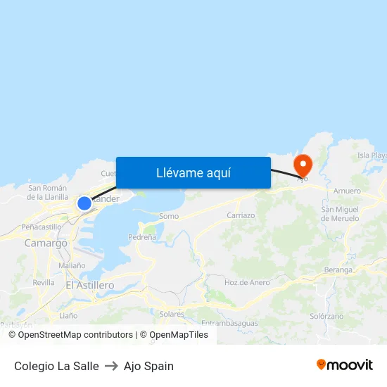 Colegio La Salle to Ajo Spain map