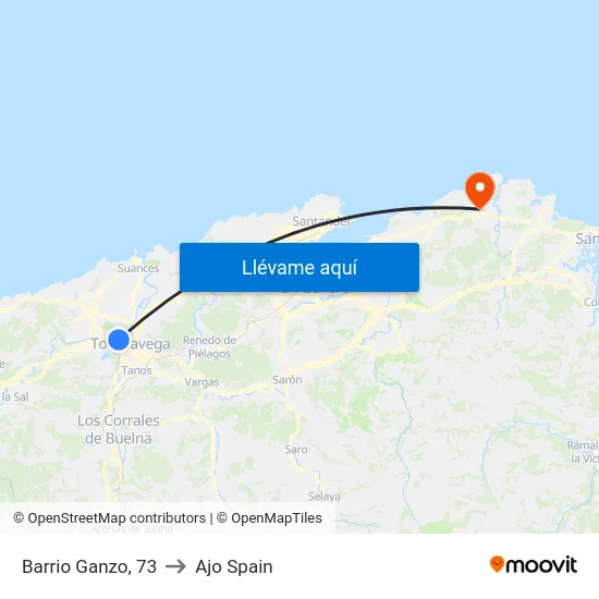 Barrio Ganzo, 73 to Ajo Spain map