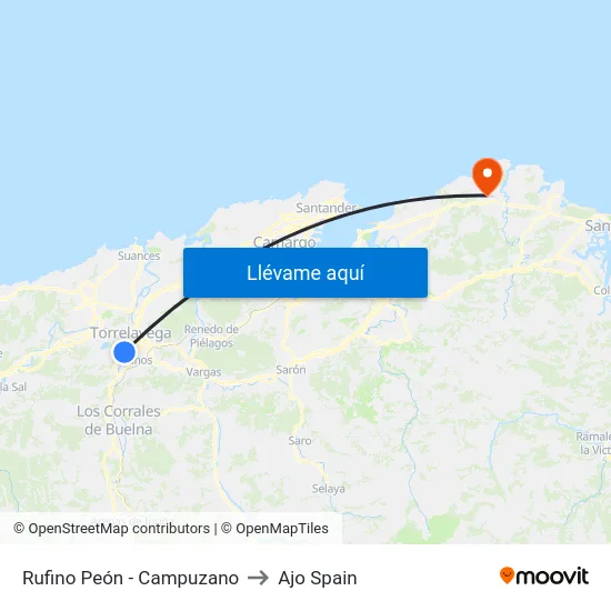 Rufino Peón - Campuzano to Ajo Spain map