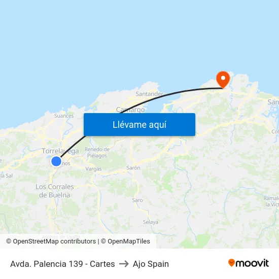 Avda. Palencia 139 - Cartes to Ajo Spain map