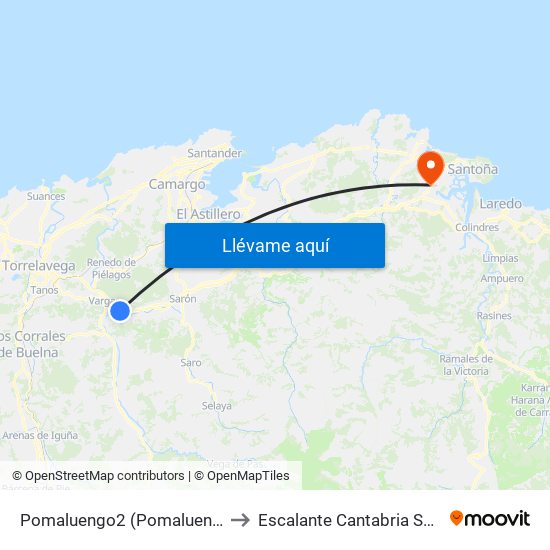 Pomaluengo2 (Pomaluengo) to Escalante Cantabria Spain map