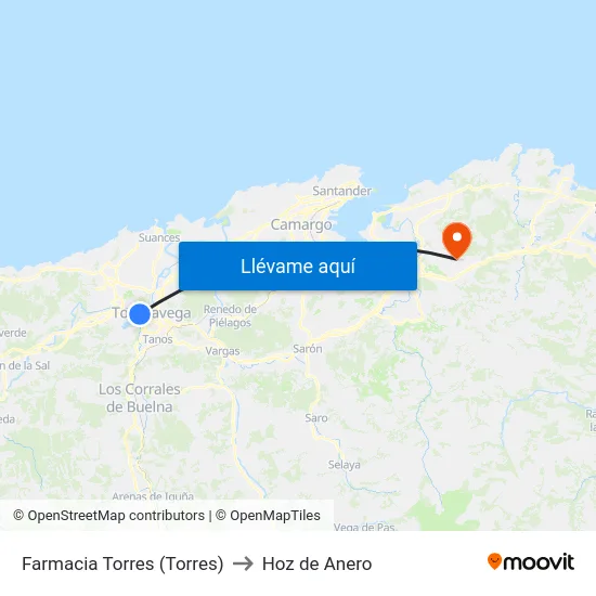 Farmacia Torres (Torres) to Hoz de Anero map