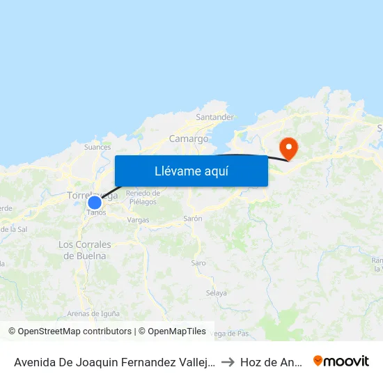 Avenida De Joaquin Fernandez Vallejo, 4 to Hoz de Anero map