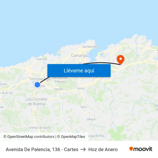 Avenida De Palencia, 136 - Cartes to Hoz de Anero map