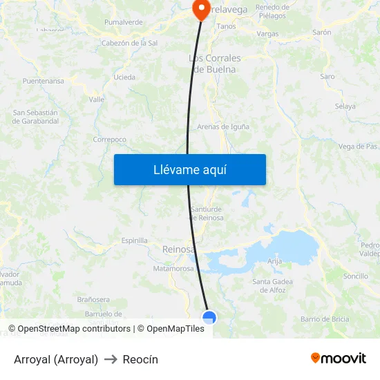 Arroyal (Arroyal) to Reocín map