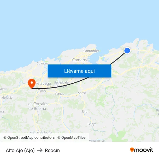 Alto Ajo (Ajo) to Reocín map