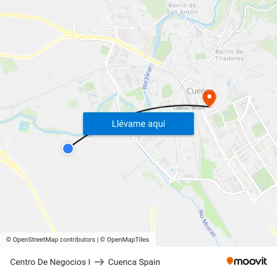 Centro De Negocios I to Cuenca Spain map