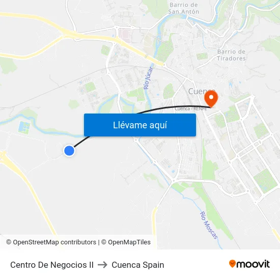 Centro De Negocios II to Cuenca Spain map
