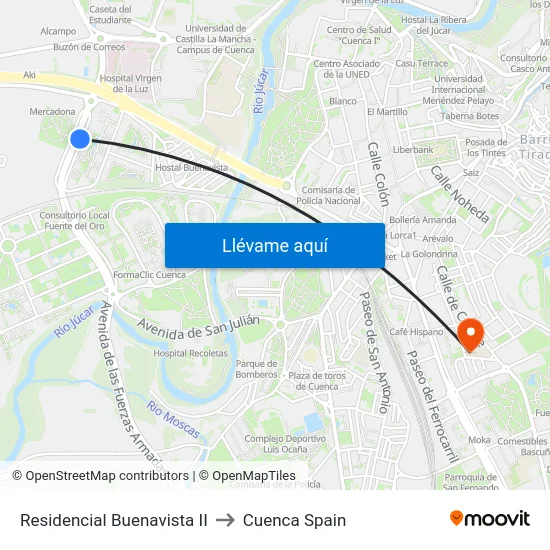 Residencial Buenavista II to Cuenca Spain map
