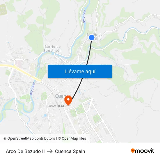 Arco De Bezudo II to Cuenca Spain map