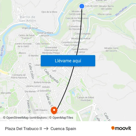 Plaza Del Trabuco II to Cuenca Spain map