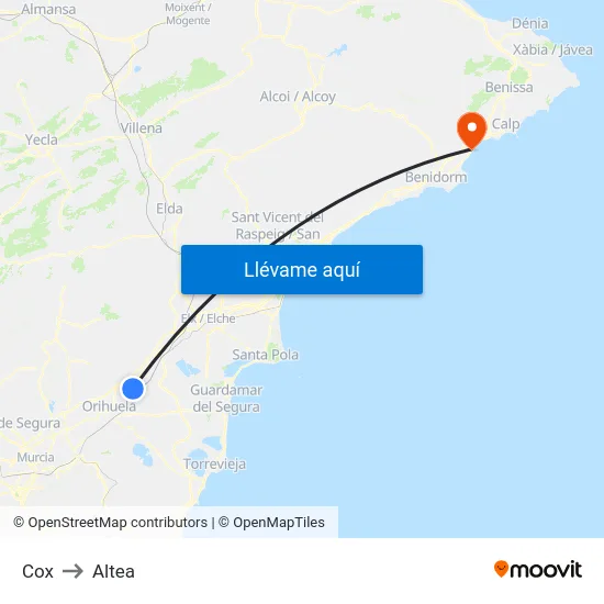 Cox to Altea map