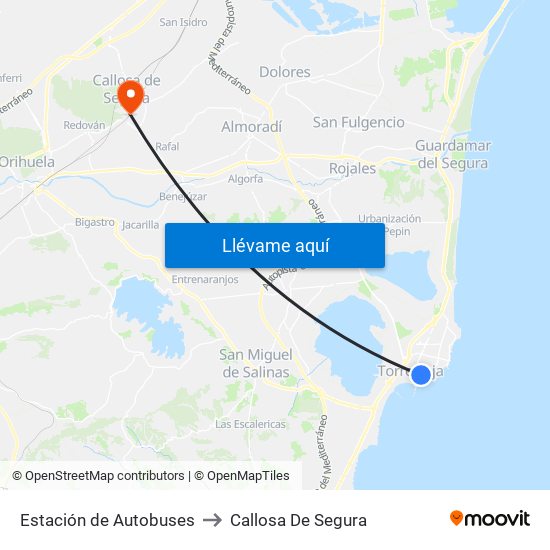 Estación de Autobuses to Callosa De Segura map
