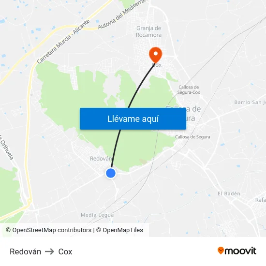 Redován to Cox map