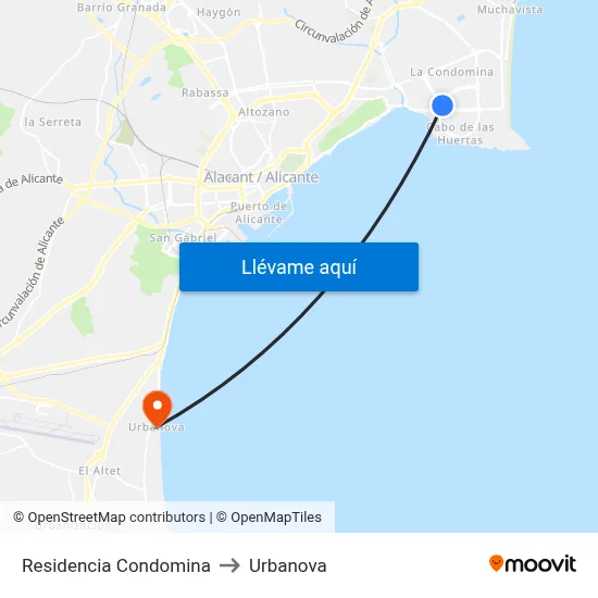 Residencia Condomina to Urbanova map