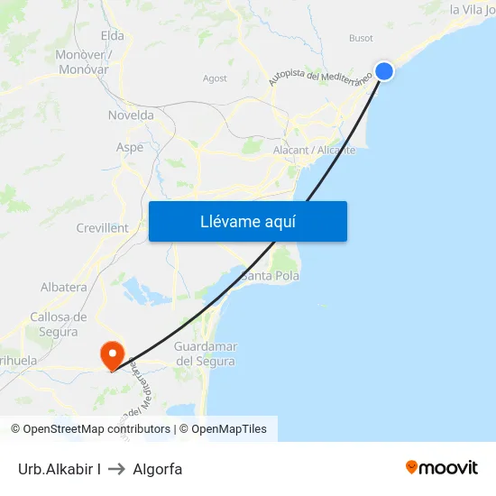 Urb.Alkabir I to Algorfa map