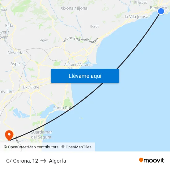 C/ Gerona, 12 to Algorfa map