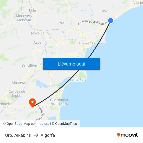 Urb. Alkabir II to Algorfa map