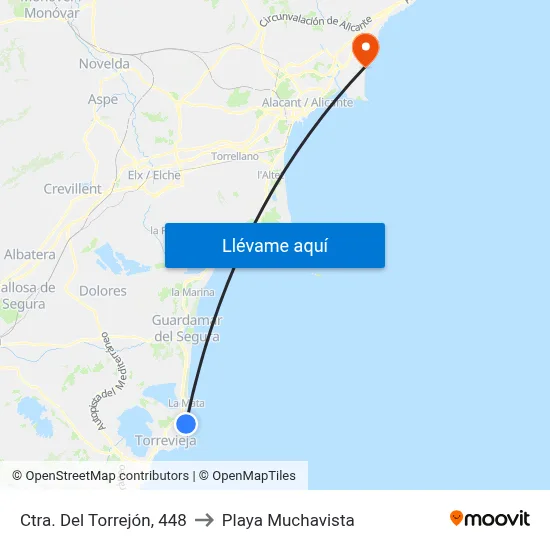 Ctra. Del Torrejón, 448 to Playa Muchavista map