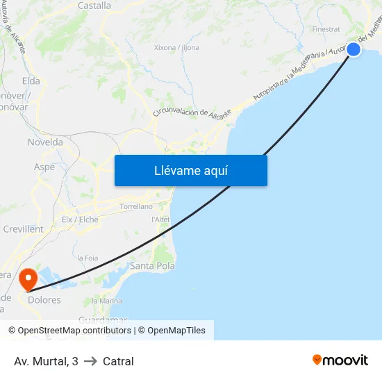 Av. Murtal, 3 to Catral map