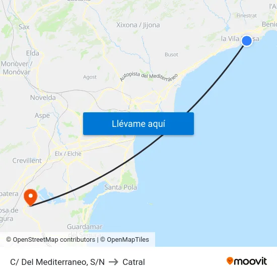 C/ Del Mediterraneo, S/N to Catral map