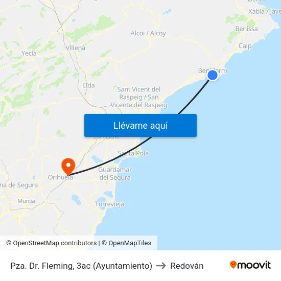 Pza. Dr. Fleming, 3ac (Ayuntamiento) to Redován map