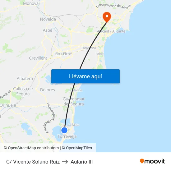 C/ Vicente Solano Ruiz to Aulario III map