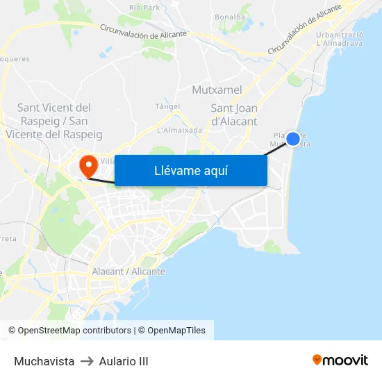 Muchavista to Aulario III map