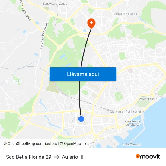 Scd Betis Florida 29 to Aulario III map