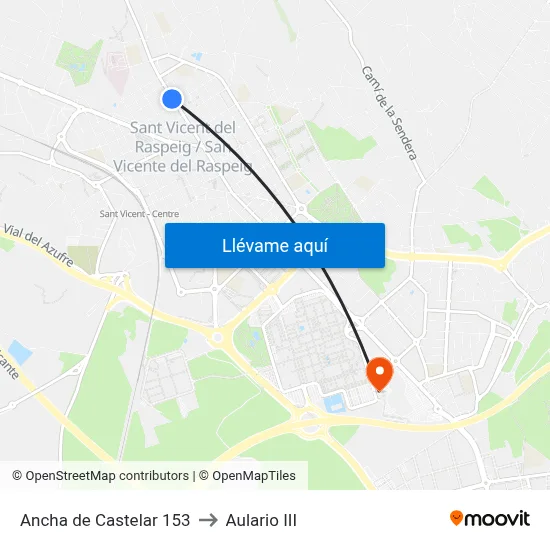 Ancha de Castelar 153 to Aulario III map