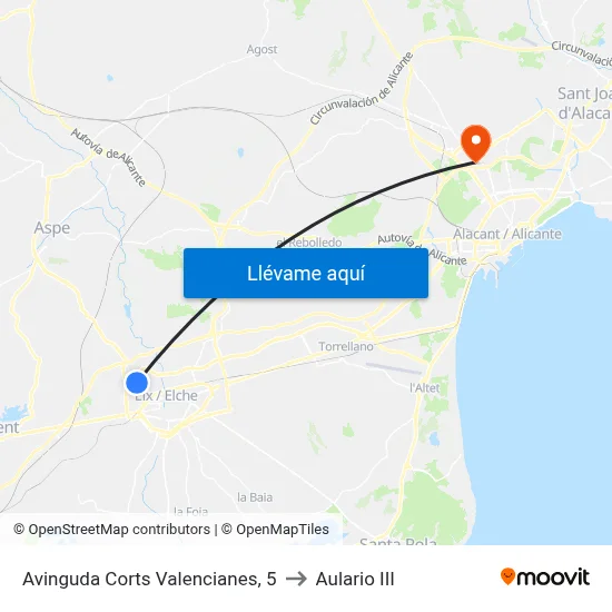 Avinguda Corts Valencianes, 5 to Aulario III map