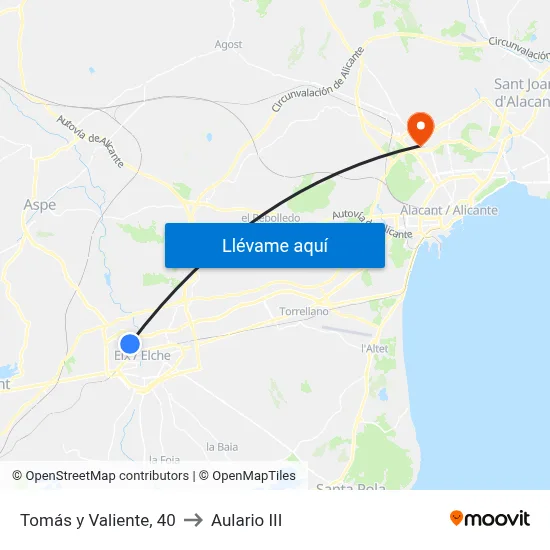 Tomás y Valiente, 40 to Aulario III map