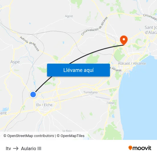 Itv to Aulario III map