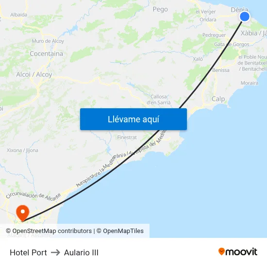 Hotel Port to Aulario III map