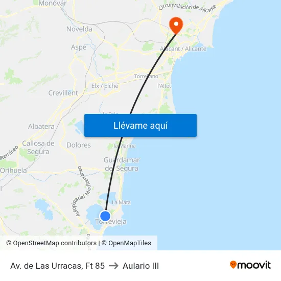 Av. de Las Urracas, Ft 85 to Aulario III map