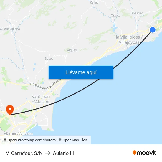 V. Carrefour, S/N to Aulario III map