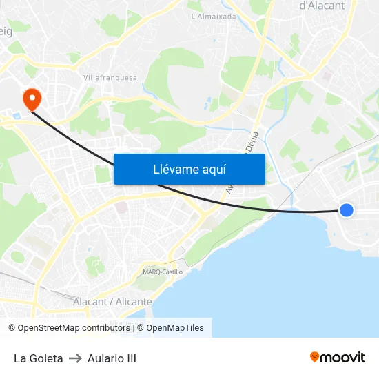La Goleta to Aulario III map