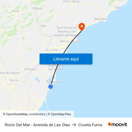 Rocío Del Mar - Avenida de Las Olas to Coveta Fuma map