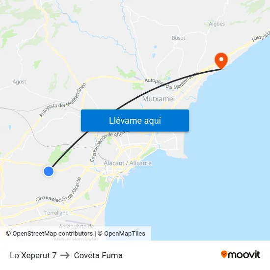 Lo Xeperut 7 to Coveta Fuma map