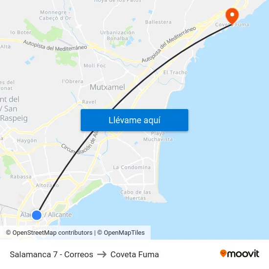 Salamanca 7 - Correos to Coveta Fuma map