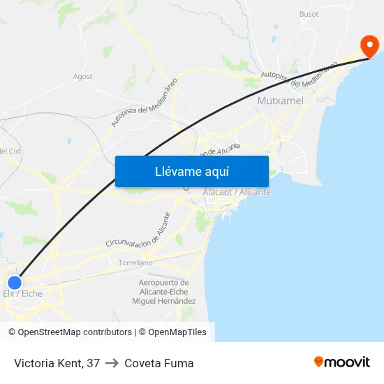 Victoria Kent, 37 to Coveta Fuma map