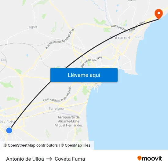 Antonio de Ulloa to Coveta Fuma map