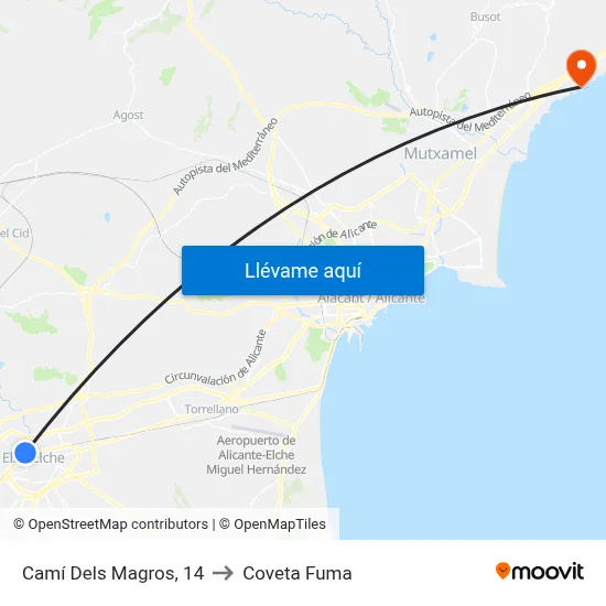 Camí Dels Magros, 14 to Coveta Fuma map