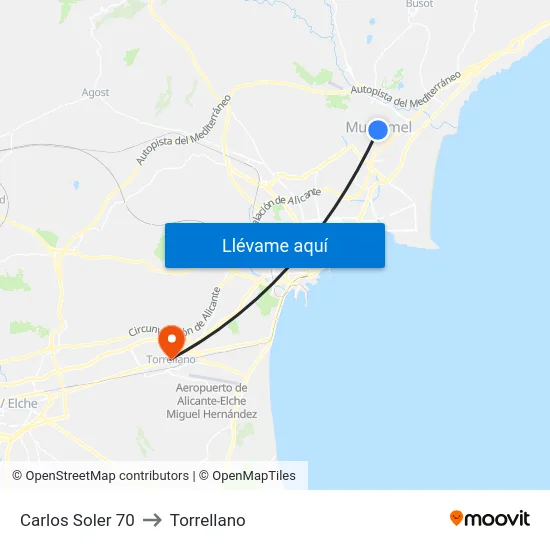 Carlos Soler 70 to Torrellano map